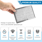 AMI PARTS Microwave Grease Filter Replacement 7.6" x 5" (2-Pack)