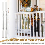 Vinyl Railing Spindles, 1 1/2" Sq X 32", Vinyl Railing, 4 Pack