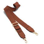 Wide Shoulder Purse Strap Replacement Adjustable Belt Canvas Bag Crossbody Handbag (Leather Buckle-Coffee)