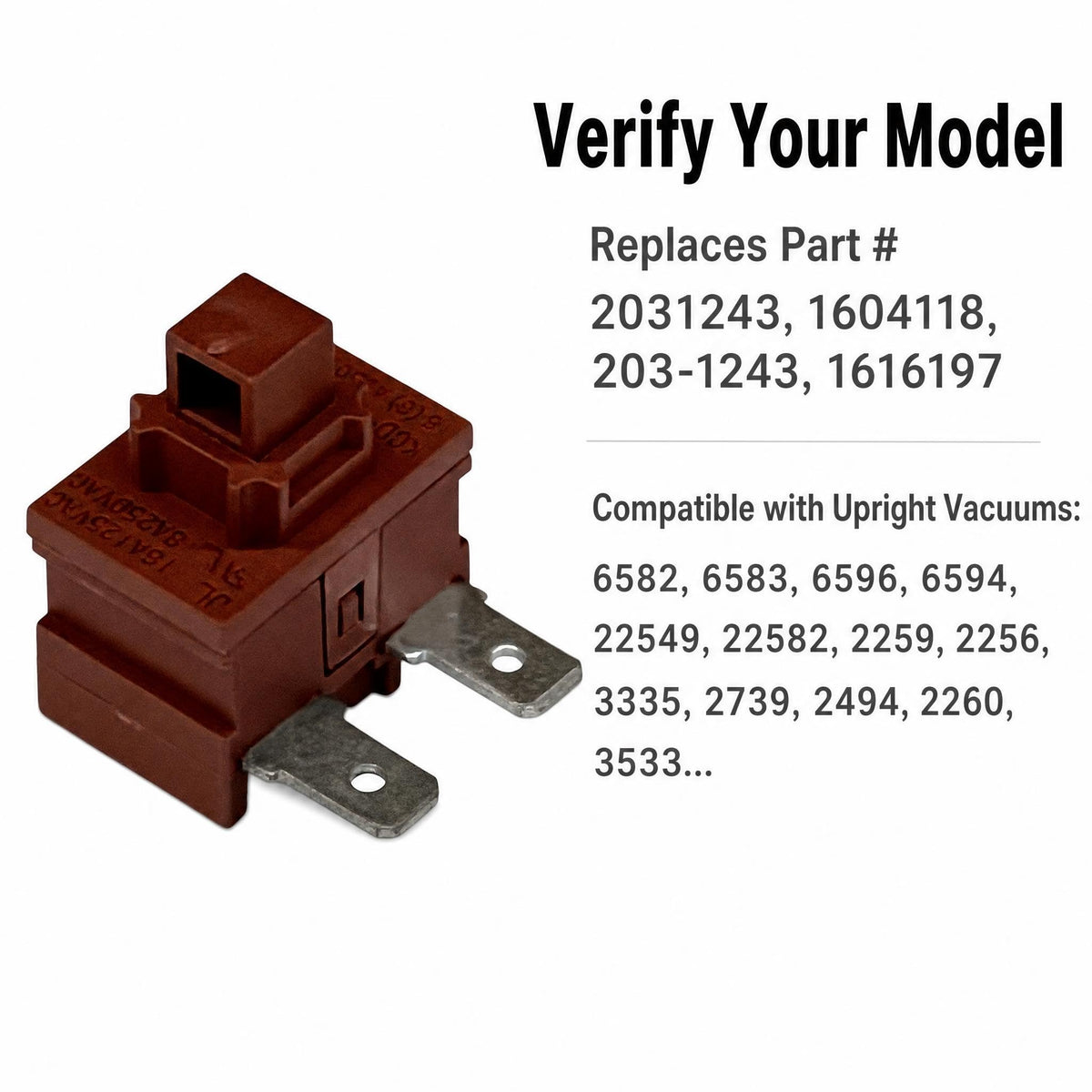 Power Switch Replacement for Bissell PowerForce Vacuum Cleaners