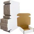 5x5x1.5 inch White Shipping Boxes 50 Pack, Small Corrugated Cardboard Boxes