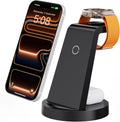 3 in 1 Charging Station for iPhone, Wireless Charger for iPhone 17 16e 16 15 14 13 12 11 X Pro Max & Apple Watch