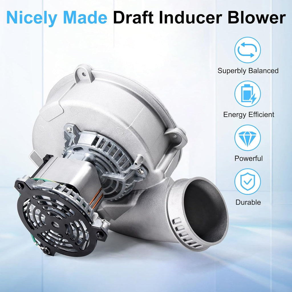 Furnace Draft Inducer Blower Fan Motor for Rheem Ruud FB-RFB241, 70-24157-03, Jakel J238-150-1533, J238-150-15165, Fasco 7021-11559, Ametek 117104-01