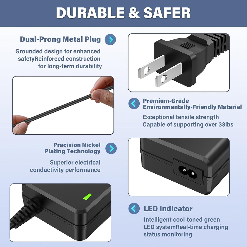 15V 4A Charger for Anker Powerhouse 200,for Rockpals WCE001 K53 288Wh 350W 240Wh RP250W /for SinKeu/for FlashFish 50w