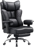 Big and Tall Office Chair Wide Ergonomic Gaming Chair with Deluxe Embossing Designed Leather with Foot