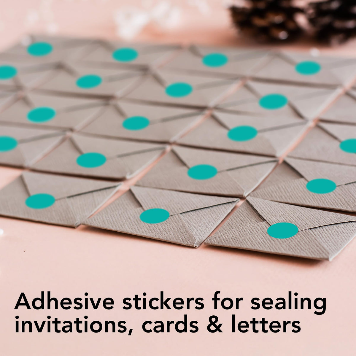 Teal Perforated Round Circle Dot Sticker 1/2-Inch Labels — 10 Rolls, 30,000 Stickers - Planners, Invitations for
