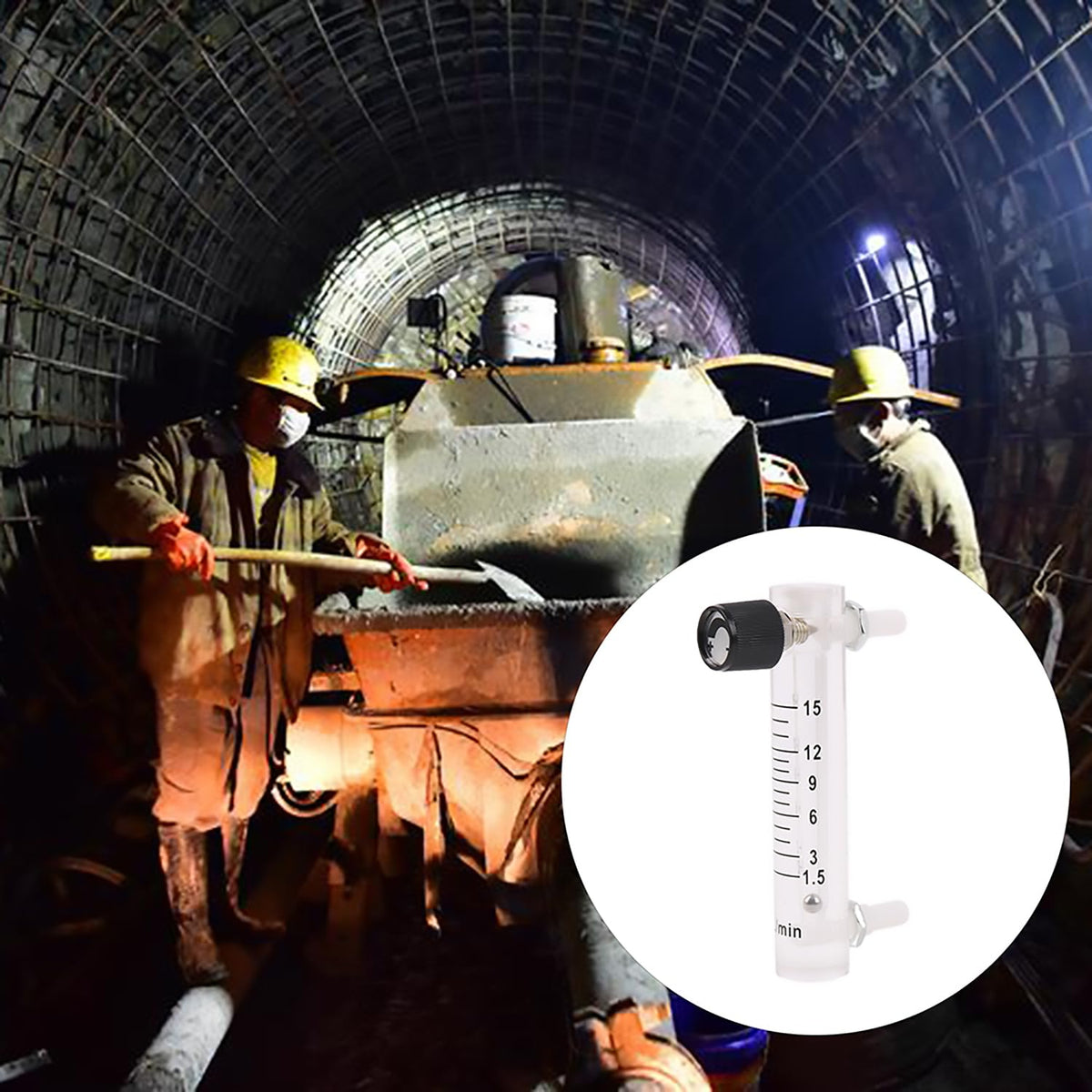 CNBTR Oxygen Rotameter | Flow Range: 1.5 to 15 LPM