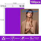 Poly Mailers 9x12 Inch, 100 Pcs Shipping Bags, Purple