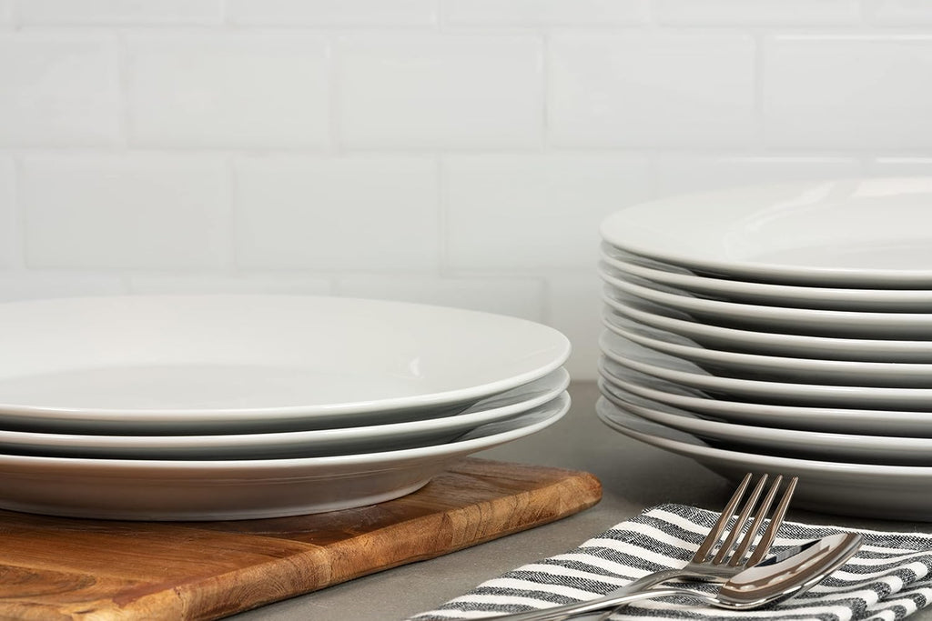10.5" Catering Round Dinner Plate, Set of 12 , White