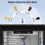 Commercial Draft Beer Kegerator, Keg Refrigerator for D System
