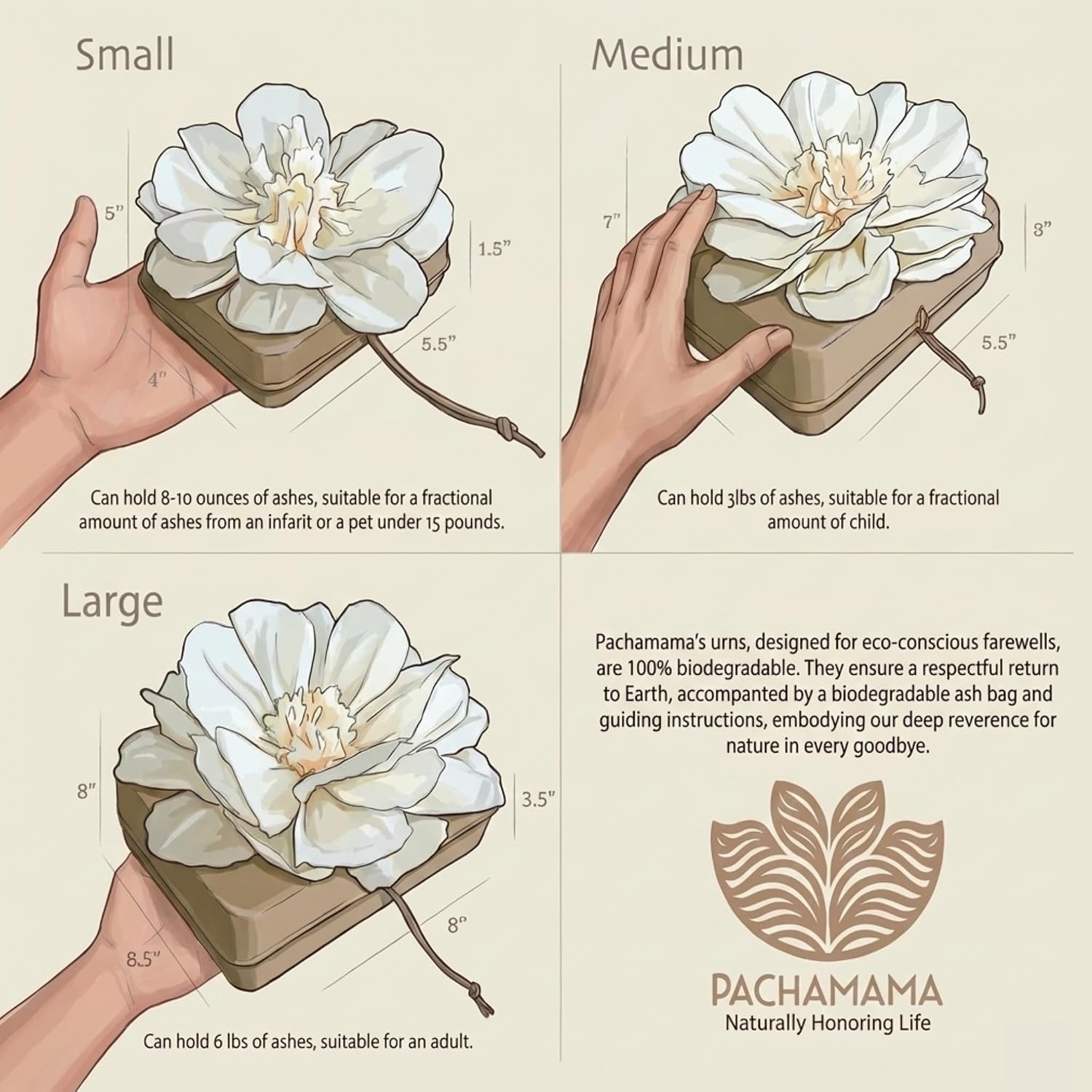 Biodegradable Water Burial Urn Kit - Cruise Approved | Ocean Ashes Scattering Ceremony with Certificate |