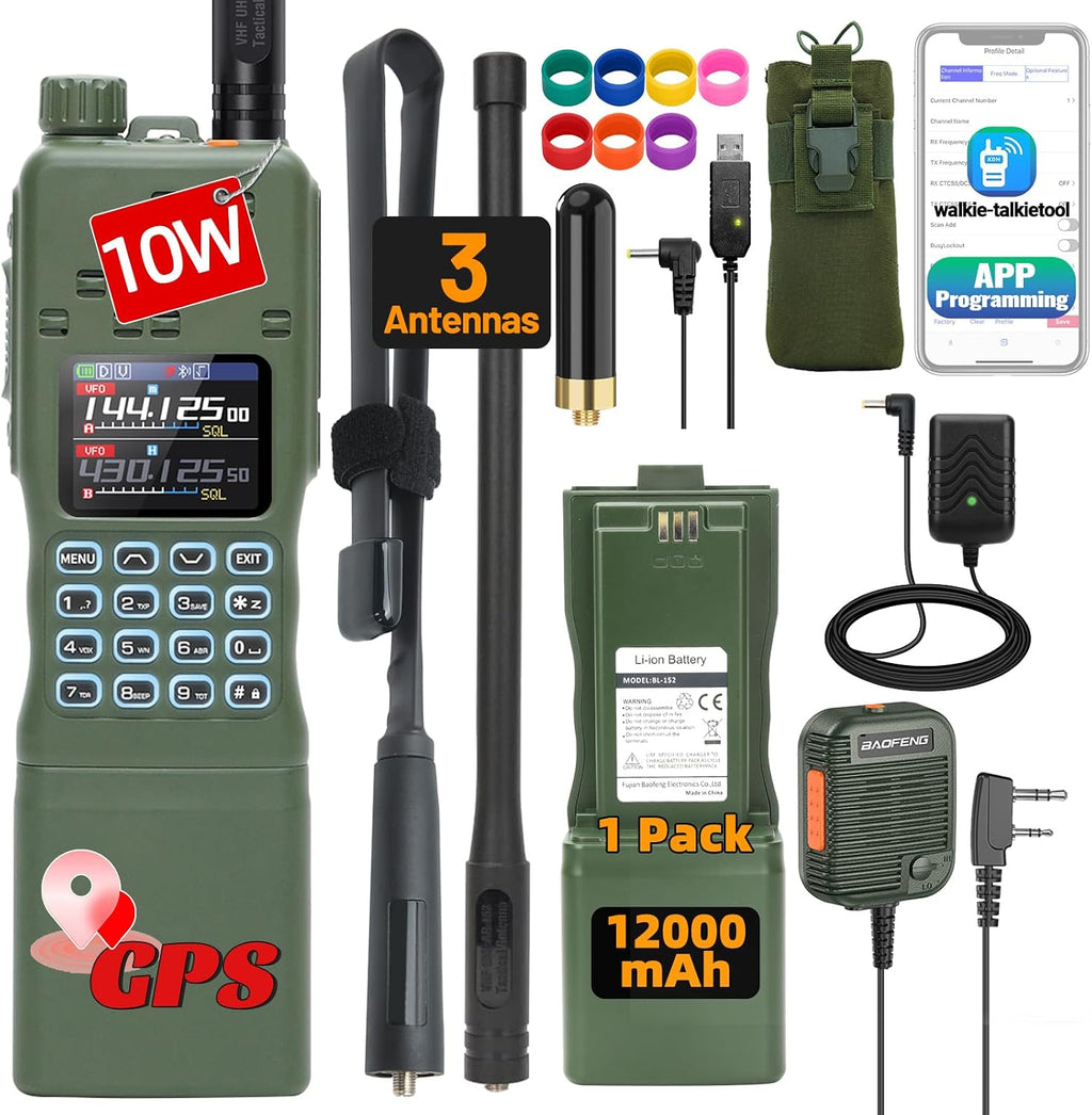 Radio Ham Radio Handheld AR-152 PRO 10W Rechargeable Walkie Talkies Long Range AR-5RM Two Way Radio NOAA Weather
