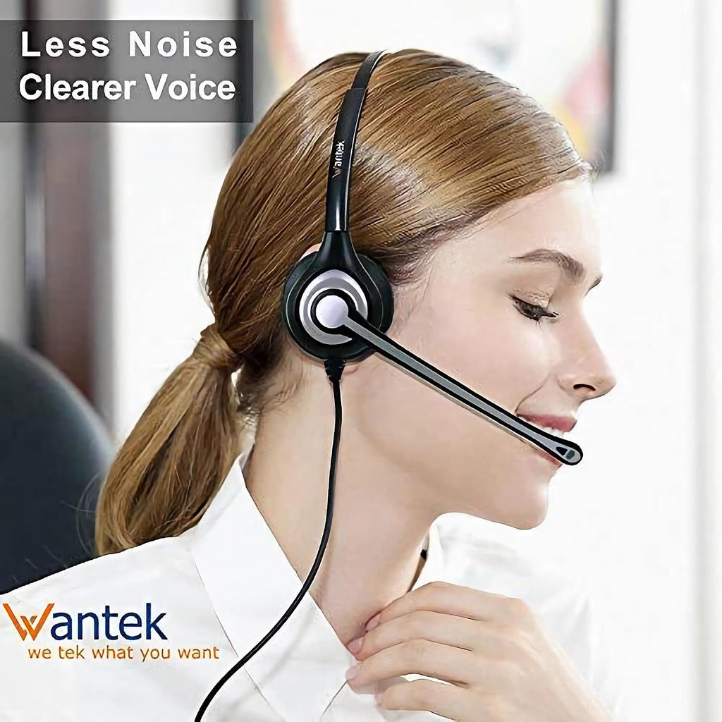 Cisco Phone Headset with Microphone Noise Cancelling, RJ9 Telephone Headsets Compatible with Cisco Office Phones 7940