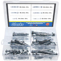 42Pcs 6 Size Heavy Duty Zinc Plated Steel Molly Bolt Hollow Drive Wall Anchor Screws Assortment Kit for Drywall