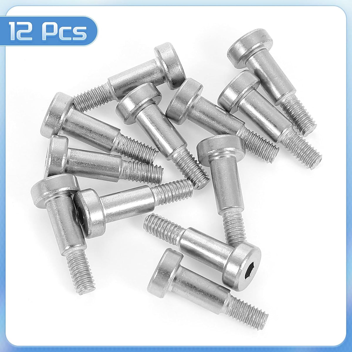 uxcell 12Pcs 304 Stainless Steel Bolt 5mm Dia 10mm Length M4 Thread
