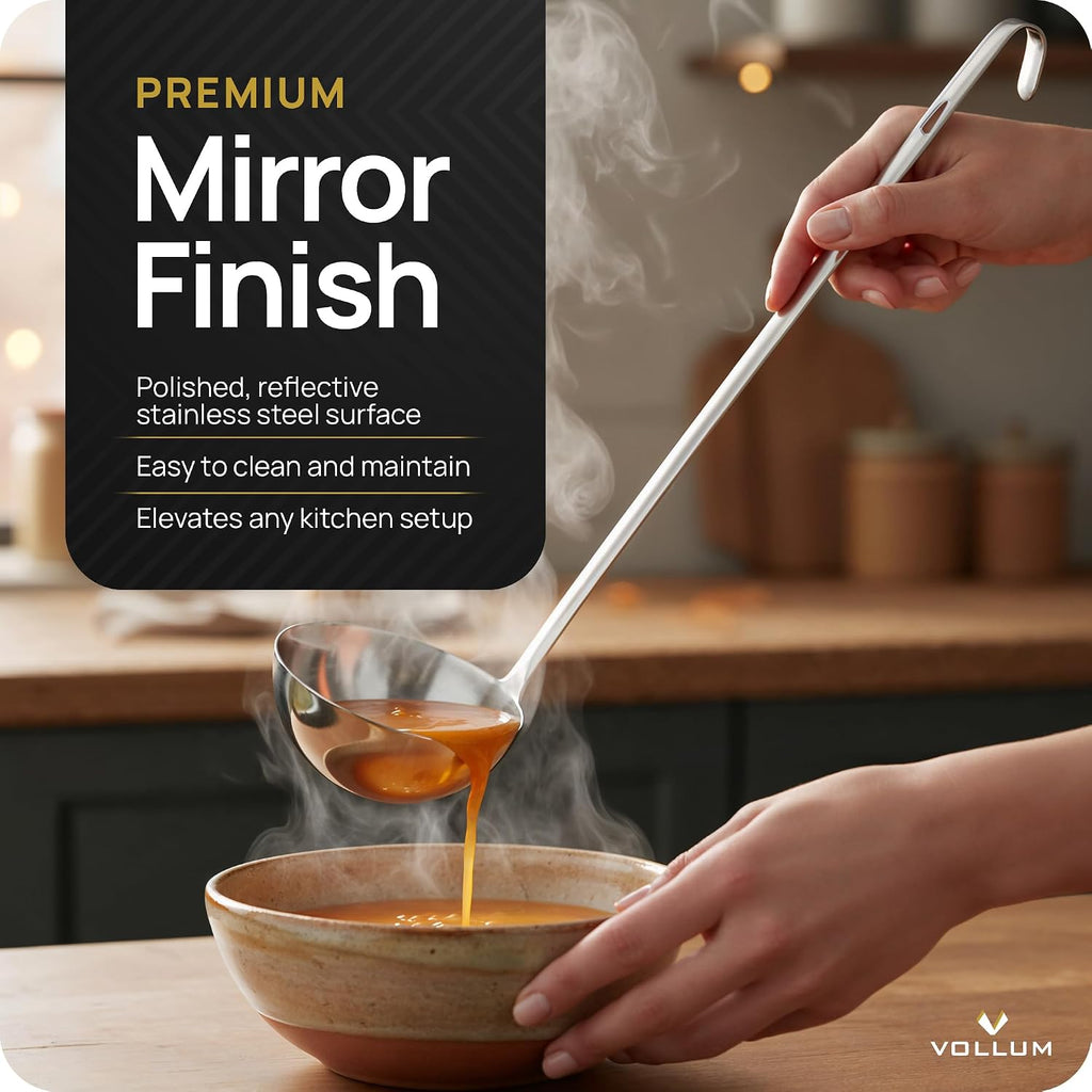 Stainless Steel Ladle Heavy Duty Commercial 8 Oz