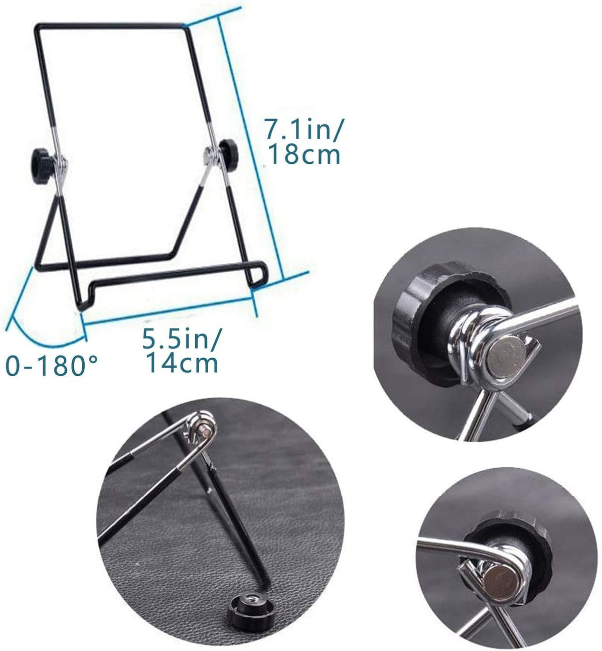 Adjustable Tablet Stand Holder 2 Pack, Non-Slip Foldable Holder Cradle Fit for 9-12.9" Tablets, iPad, Samsung and