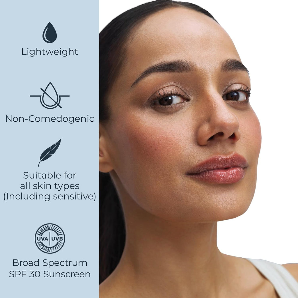 Immersive Hydration Daily Face Lotion SPF 30, 1.7 FL OZ | Lightweight Face Moisturizer with Hyaluronic Acid, Improves