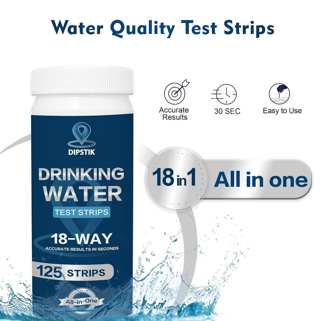 All-New 18 in1 Drinking Water Test Kit-125 Water Quality Test Strips