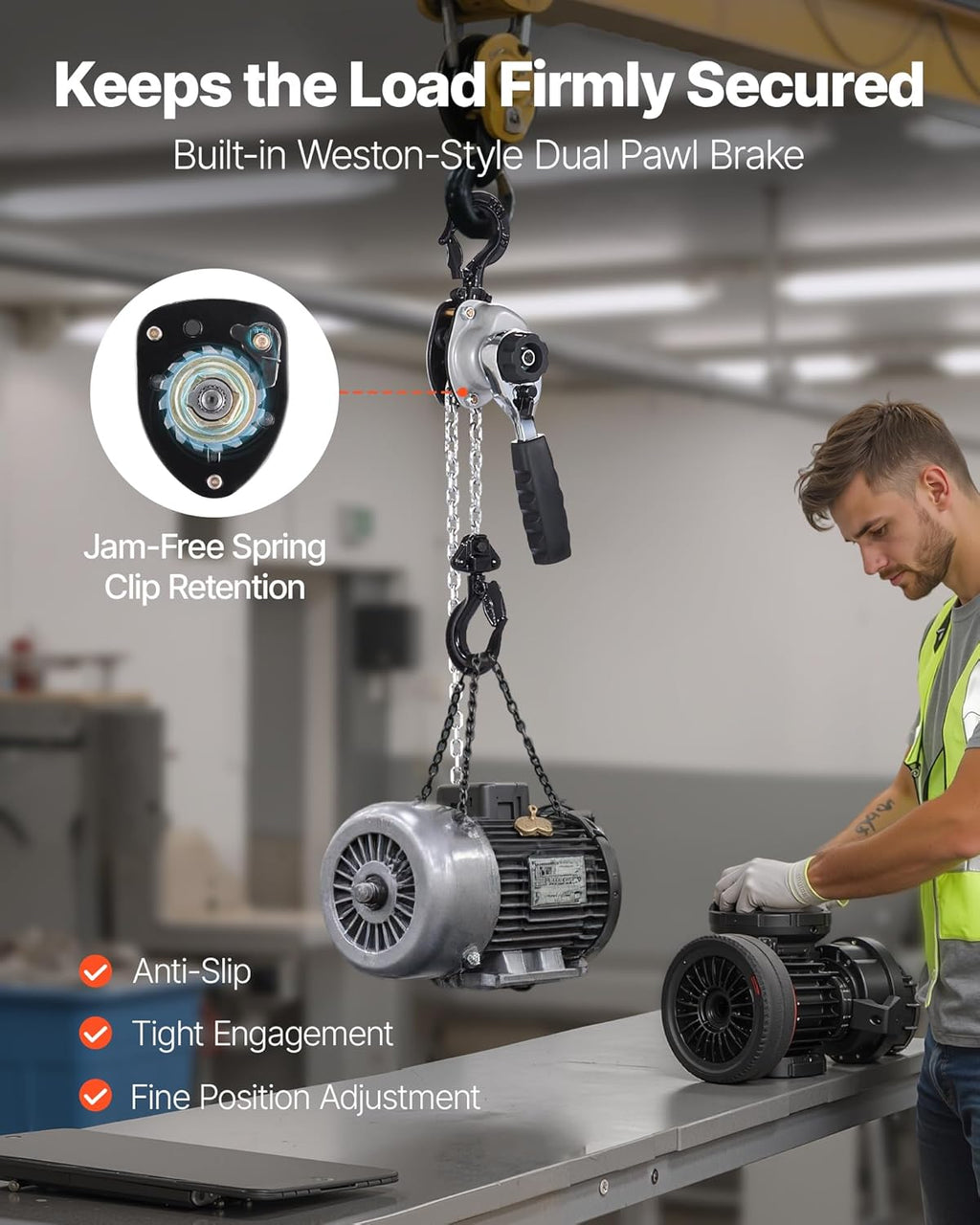 Manual Lever Chain Hoist, 1/2T 1100LBS Capacity Heavy Duty Come Along, 5FT Lift G80 Alloy Steel Chain with Dual Pawl