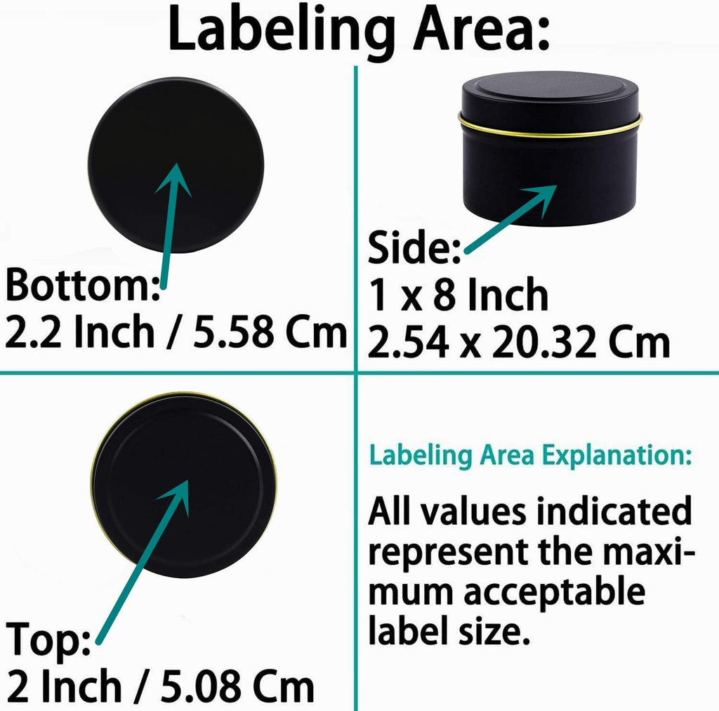 24 Pieces Black Candle Tins 4oz, Candle Jars,Bulk Candle Containers for Candle Making,Storage Jars,DIY Candle Making