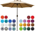 9' Outdoor Patio Umbrella, Outdoor Table Umbrella, Yard Umbrella, Market Umbrella with 8 Sturdy Ribs, Push Button