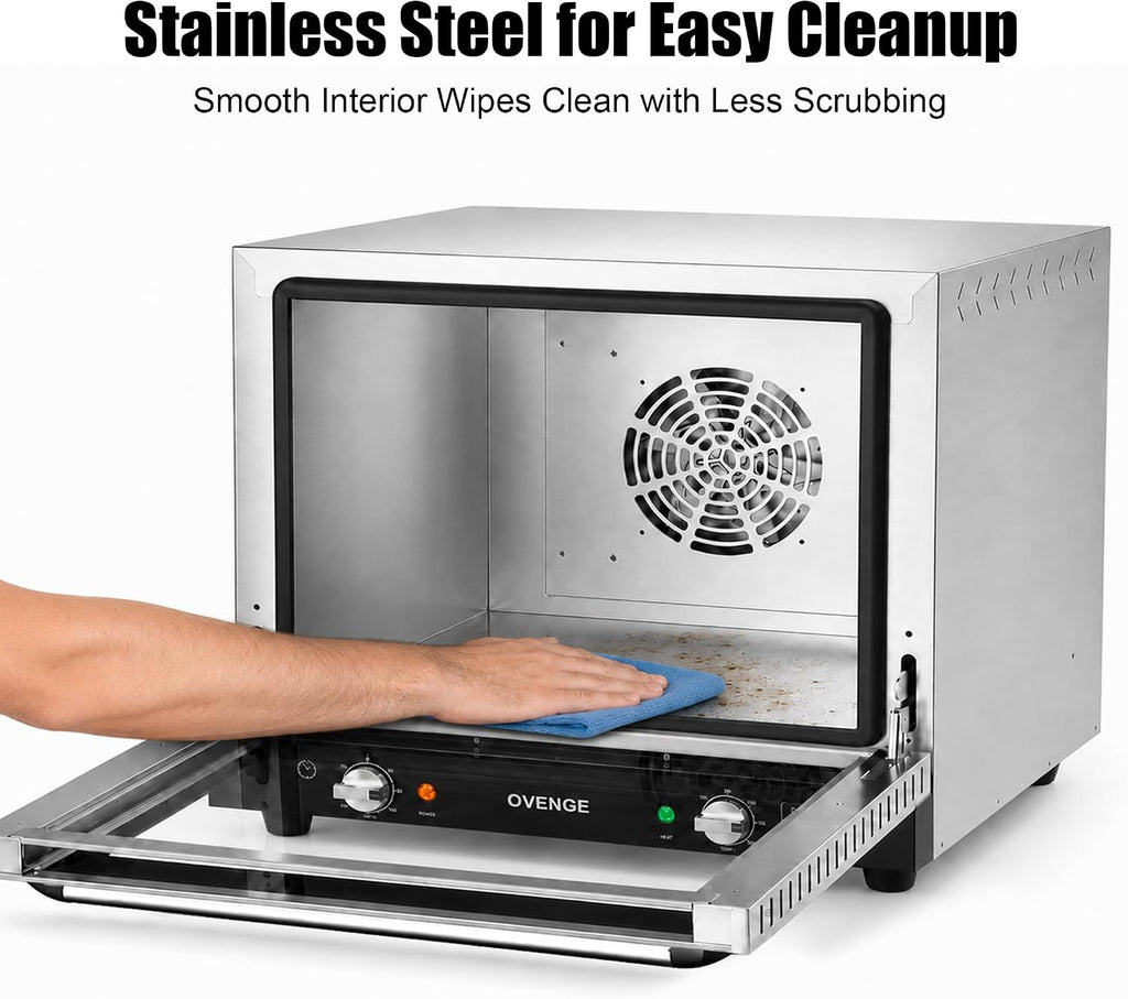 Commercial Countertop Convection Oven 60QT & 66L 110V-120V Half-size commercial oven 360° Even Hot Air Circulation