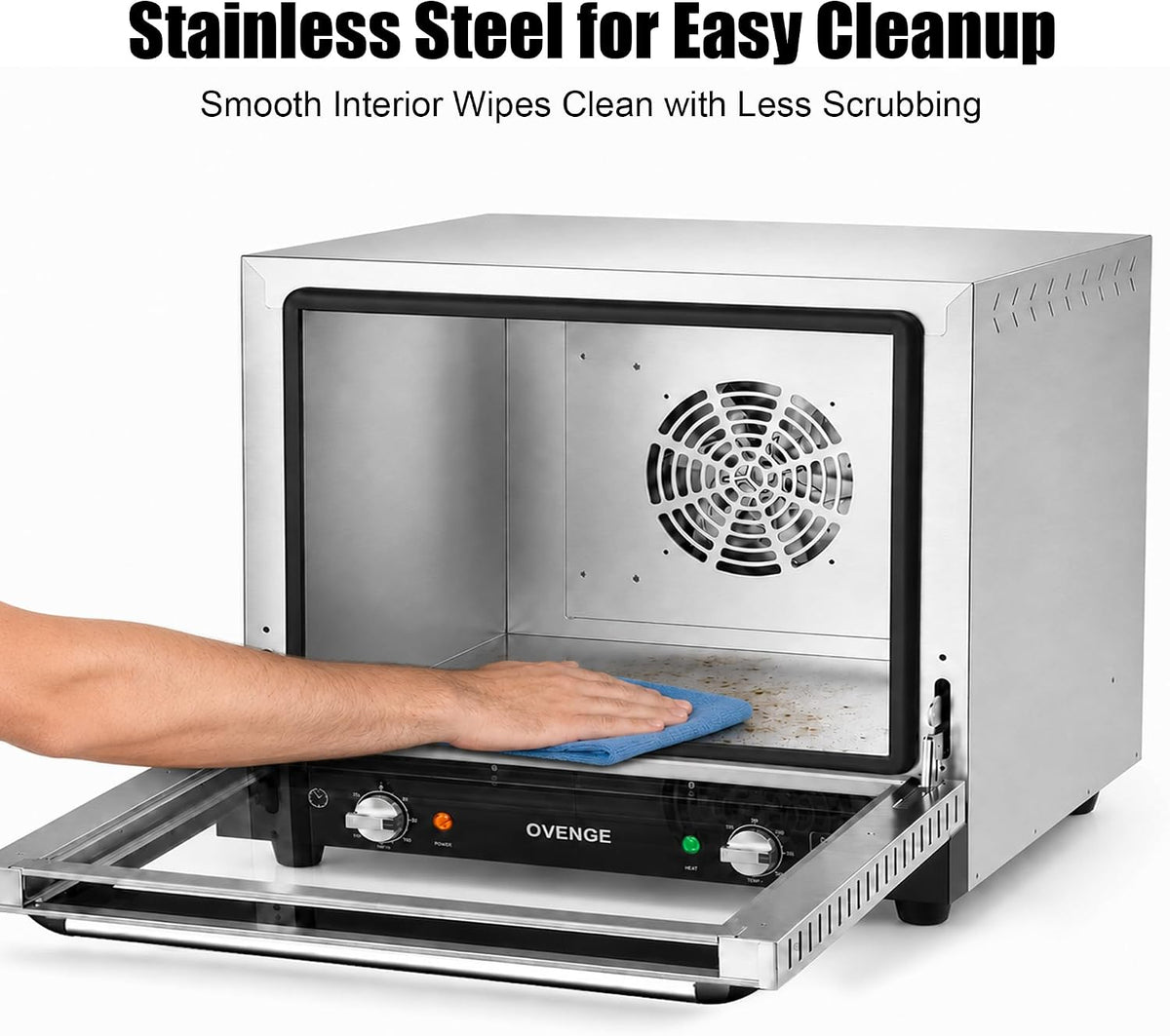 Commercial Countertop Convection Oven 60QT & 66L 110V-120V Half-size commercial oven 360° Even Hot Air Circulation