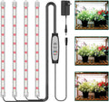 4-Bar Grow Light Strips for Indoor Plants, 16" Plant Lights, 6500K Sunlike Grow Lights with 6/12/18H Timer, 5