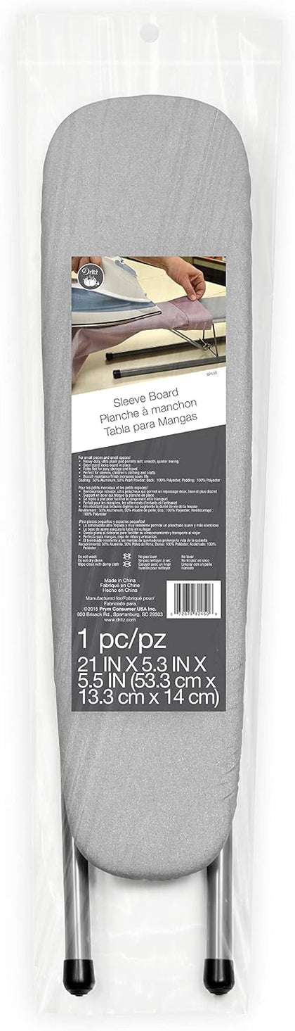Clothing Care 82450 Collapsible Sleeve Board, 5 x 5-1/2 x 21-Inch , Gray