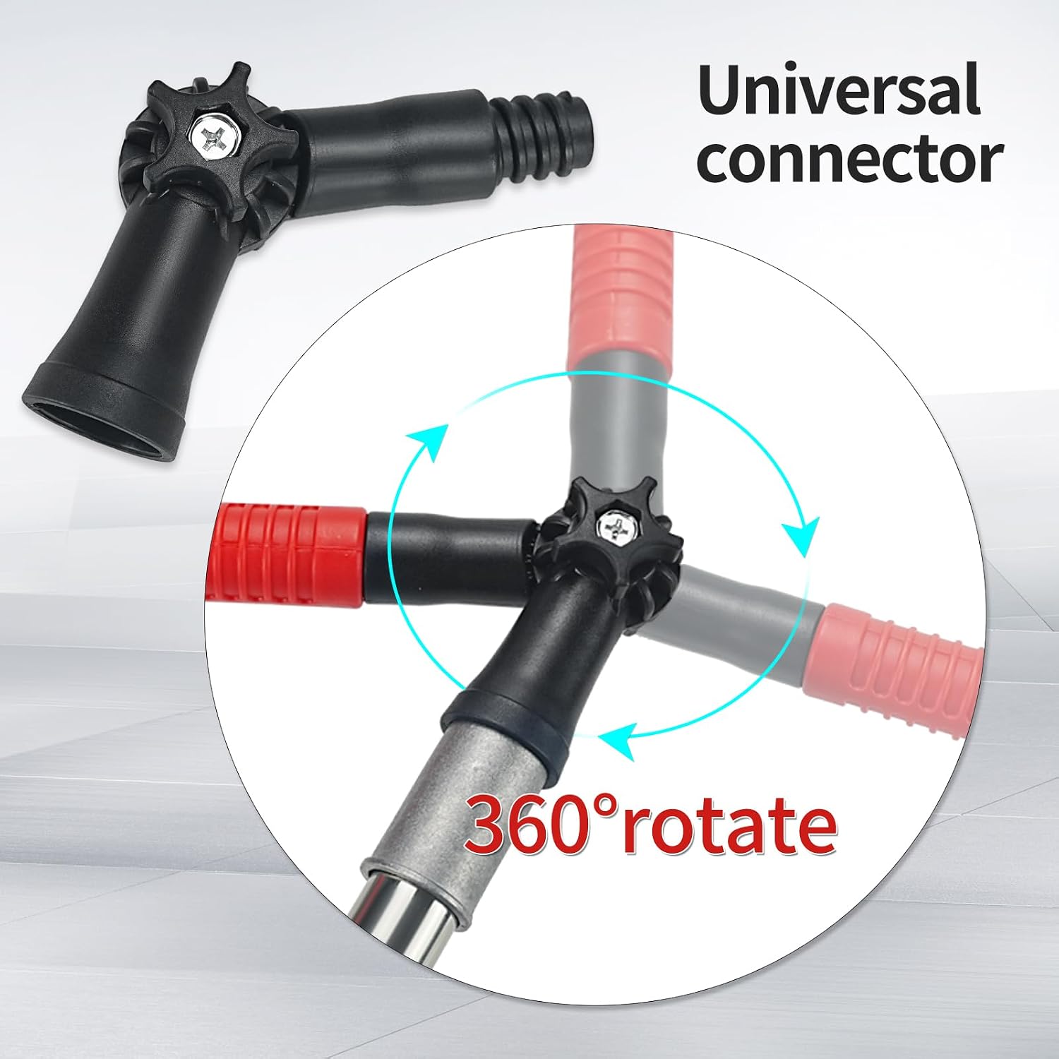 Gutter Cleaning Tools Gutter Scoop with Adjustable Extension Pole Attachment and 6 Pcs Aluminum Extension Poles for