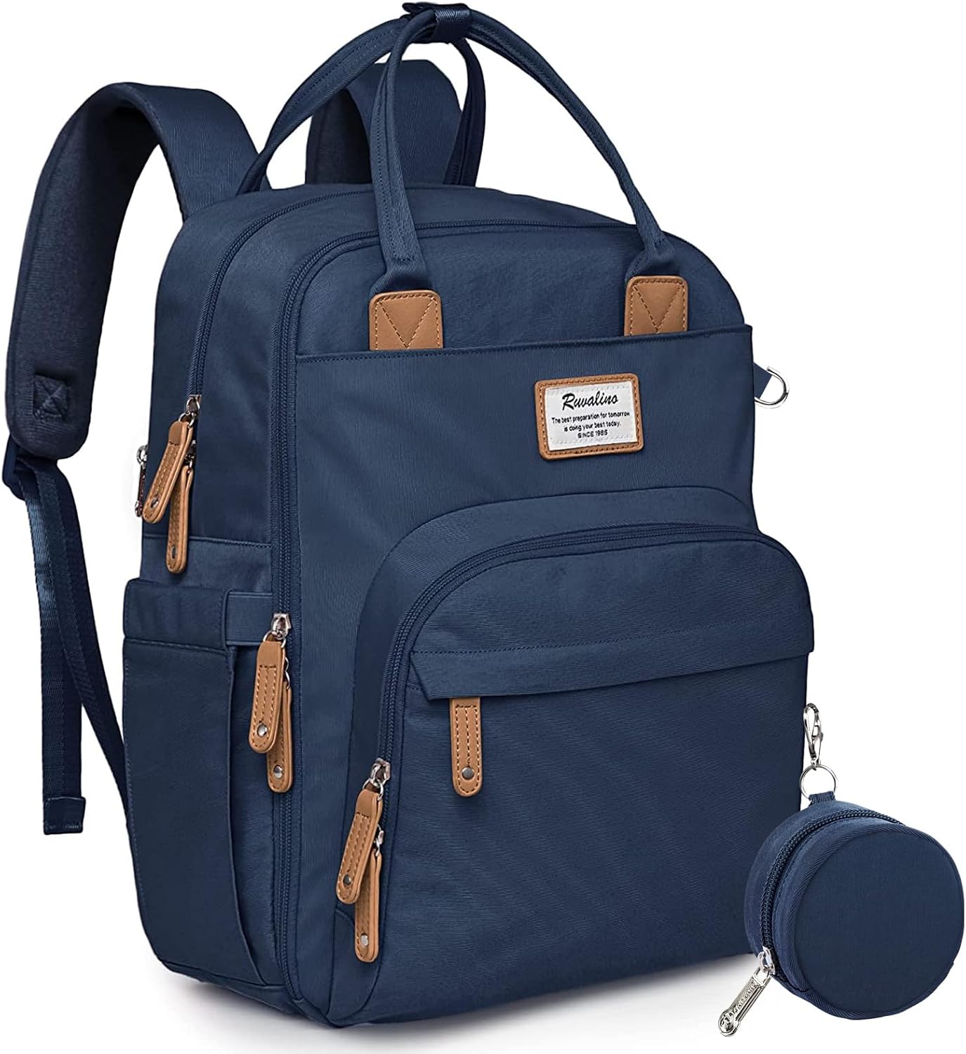 Diaper Bag Backpack-Multifunction Baby Travel Bag with Changing pad, Insulated Bottle Holders & Pacifier Case, Large