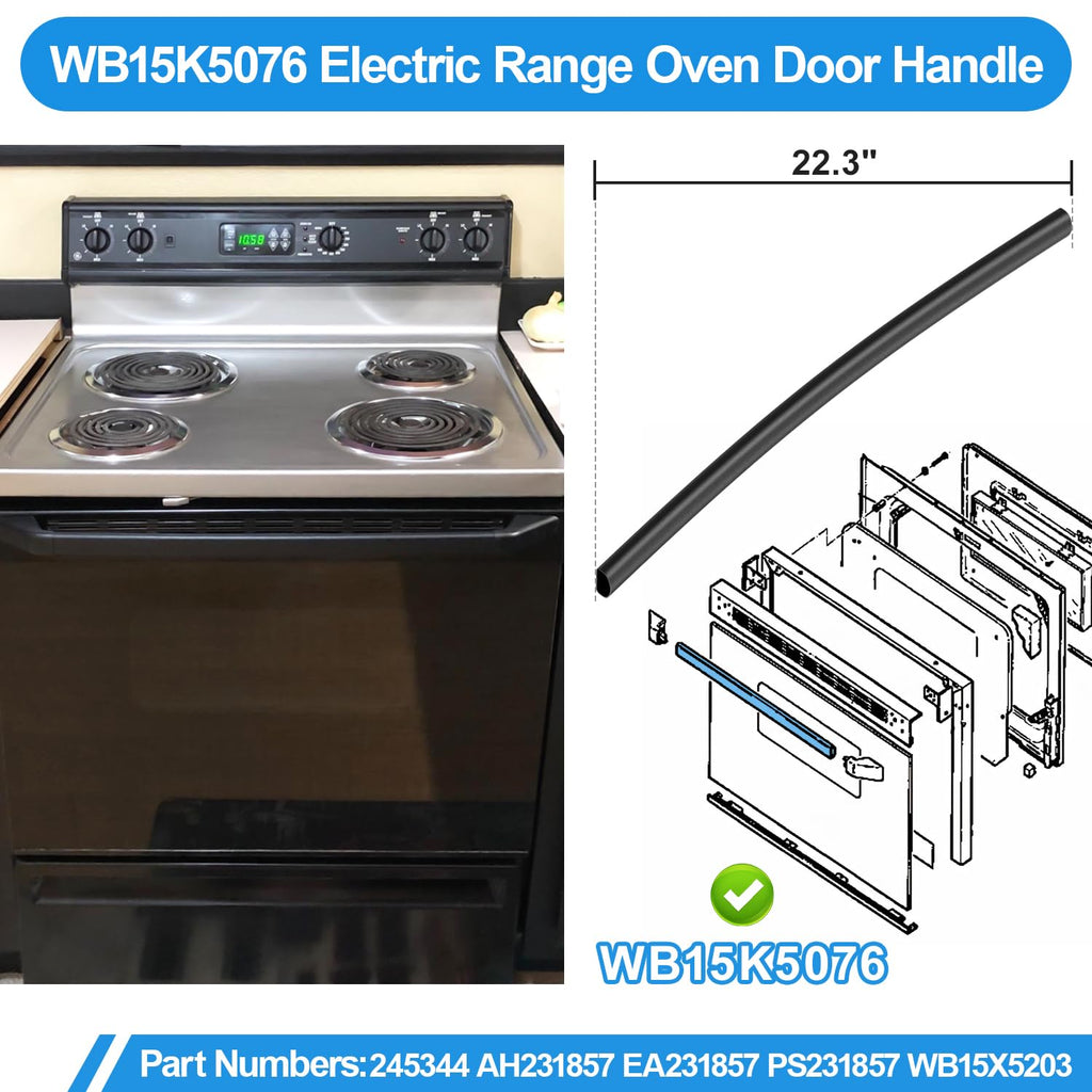 WB15K5076 Oven Door Handle Replacement for GE Hotpoint Stove Handle Parts