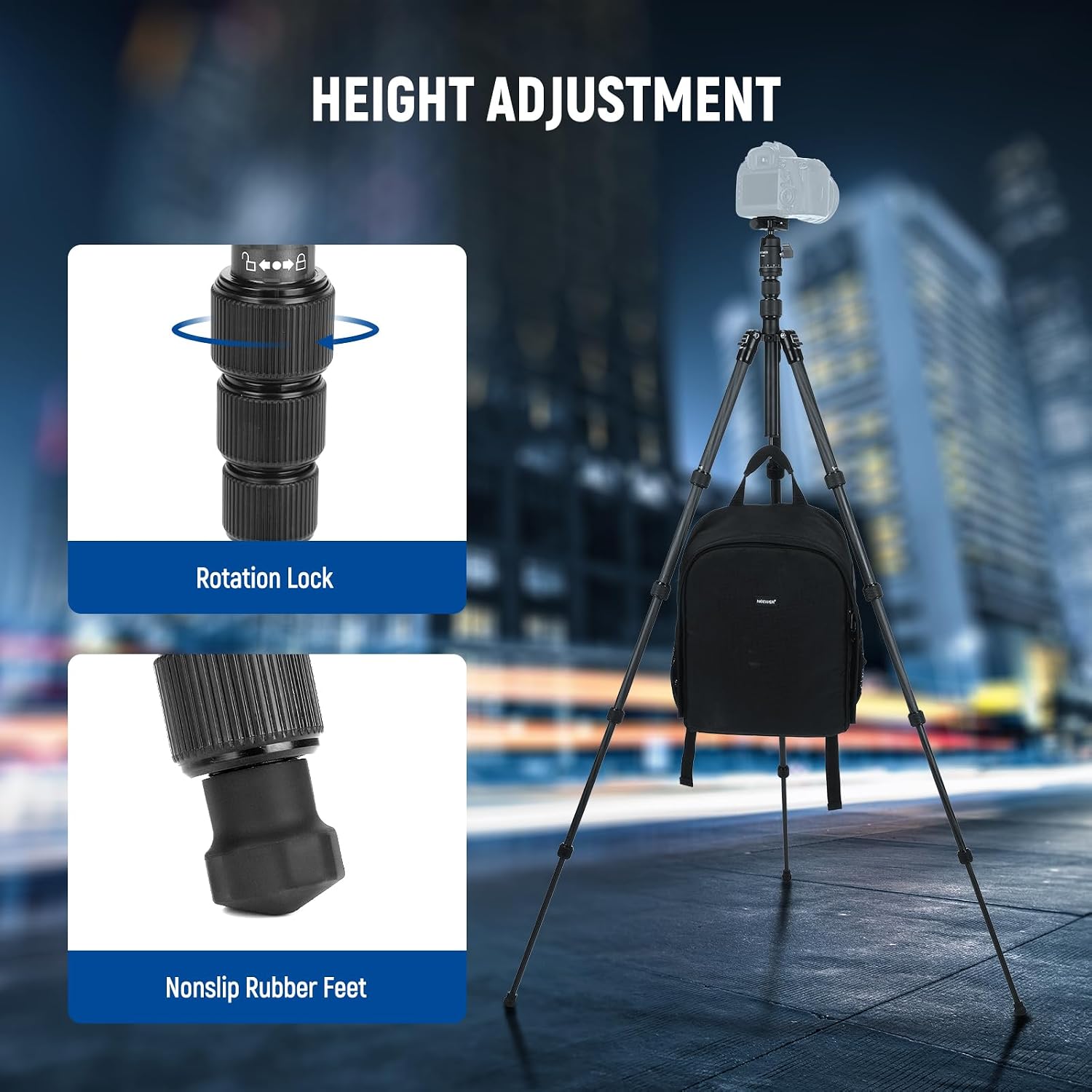 Carbon Fiber Camera Tripod Monopod, 65" Lightweight Compact Portable Travel DSLR Video Stand, 360° Ball Head, Anti