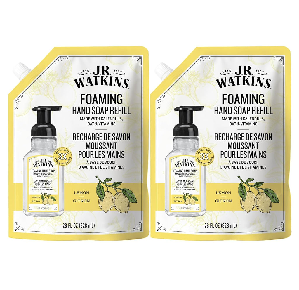 Moisturizing Foam Hand Soap Refill 2 Pack, Lemon, 28 fl oz