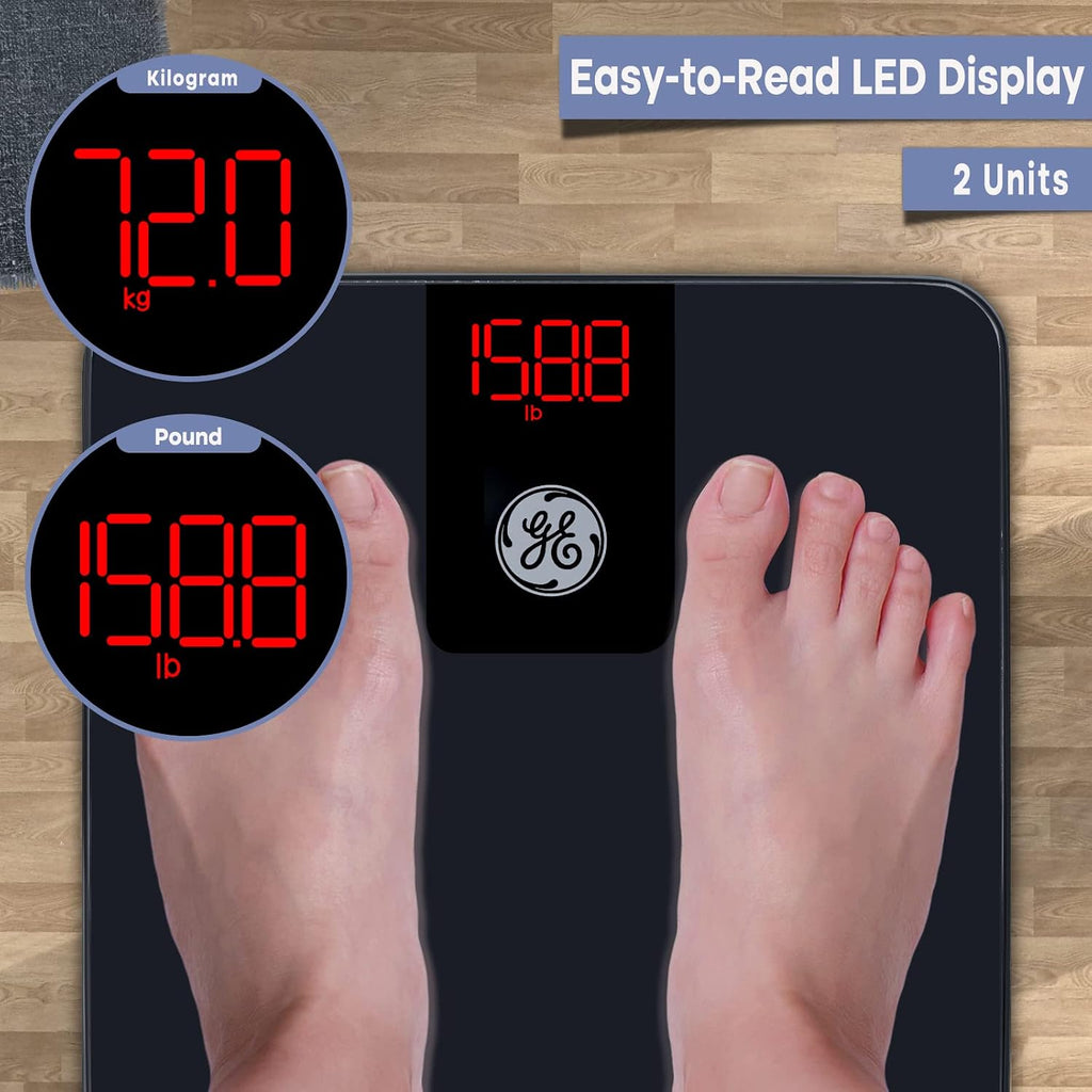 Bathroom Scale for Body Weight, Digital Smart Accurate 400 lb Weighing | Basic Bath Weight Watcher Scales, Bluetooth