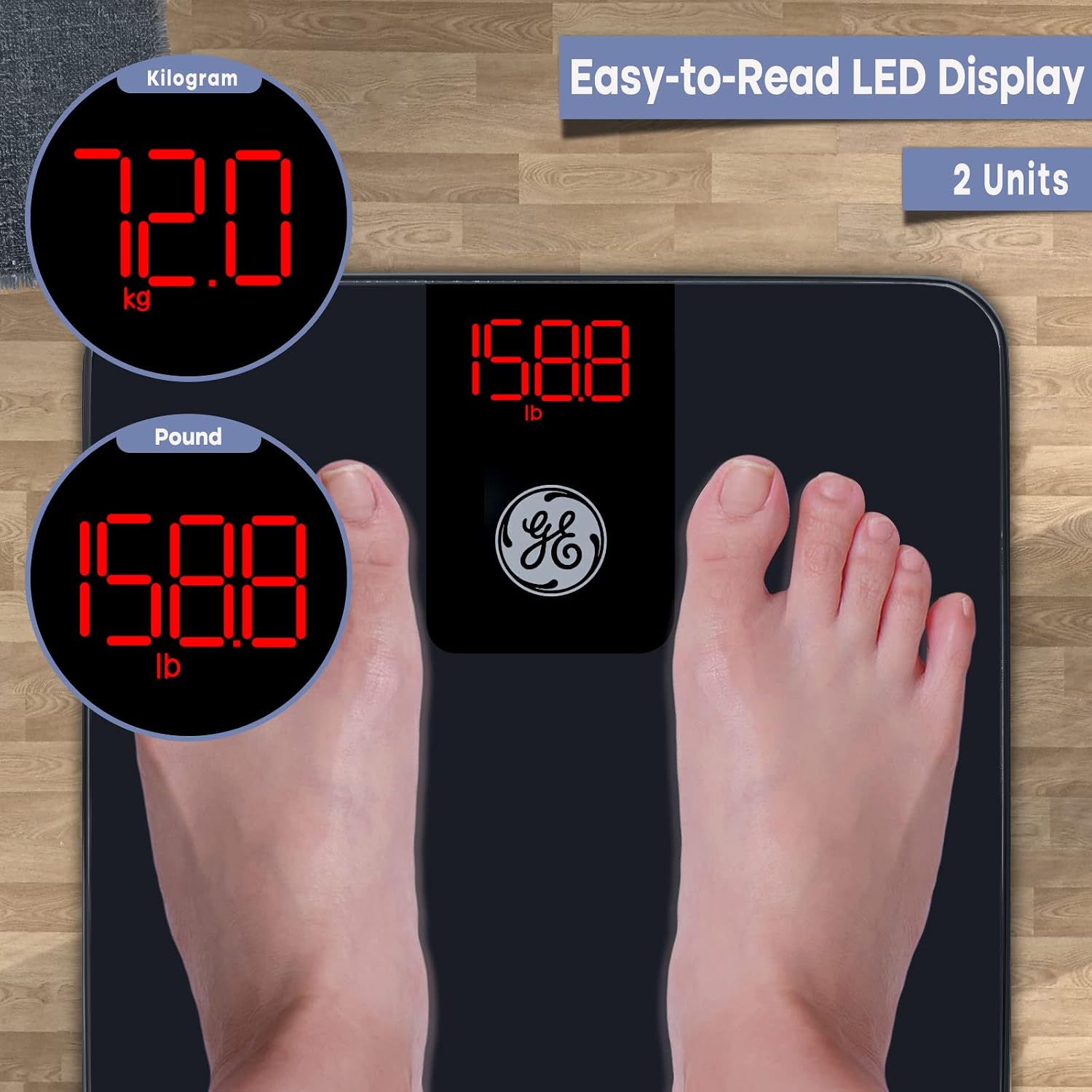 Bathroom Scale for Body Weight, Digital Smart Accurate 400 lb Weighing | Basic Bath Weight Watcher Scales, Bluetooth