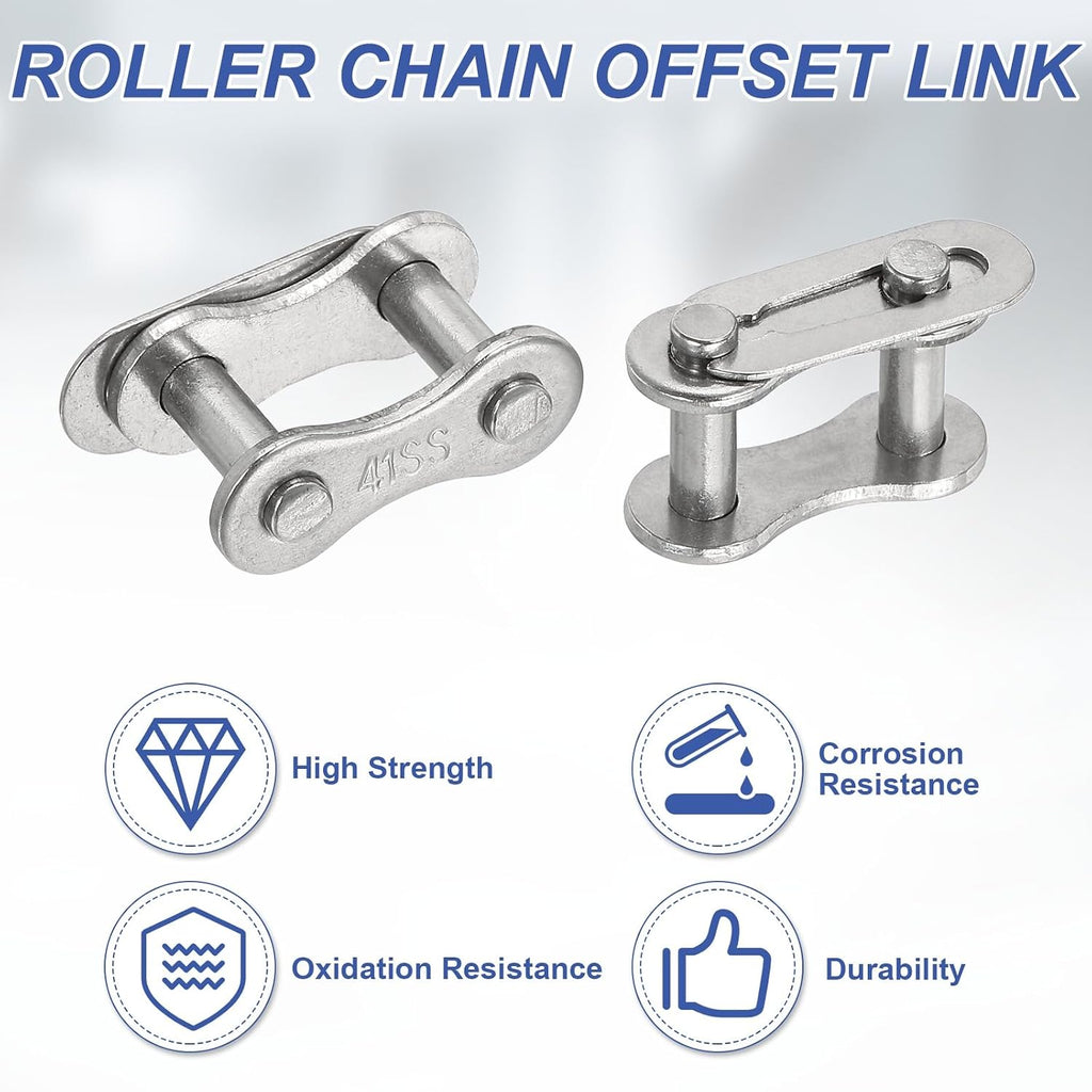DTGN 6Pcs ANSI #41 Roller Chain Connect Link, 12.7mm Pitch