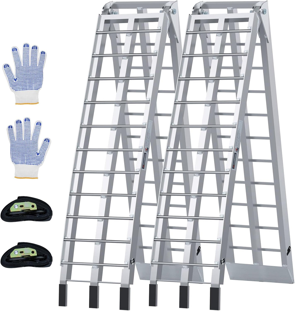 7.5FT Aluminum Loading Ramps, 1800 lbs Capacity Foldable Ramps for Pickup Truck & Trailer, Heavy-Duty ATV UTV Ramp