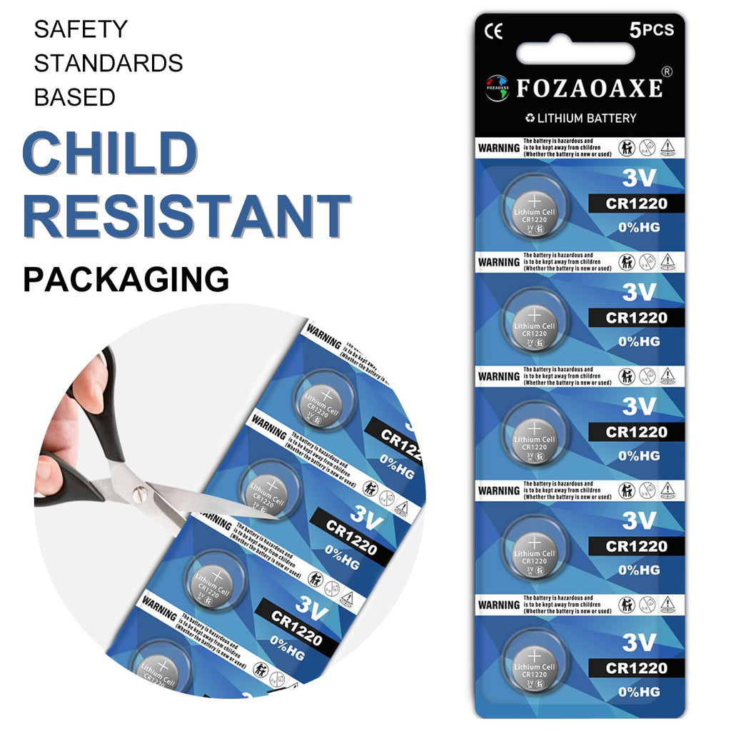 CR1220 Battery 40 Pack, CR1220 3V Lithium Battery