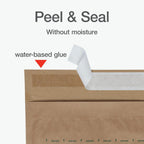 8 x 13 Curbside Recyclable Mailers, Brown Kraft Paper Padded Mailers, Self Seal Closure is Made with Water Based