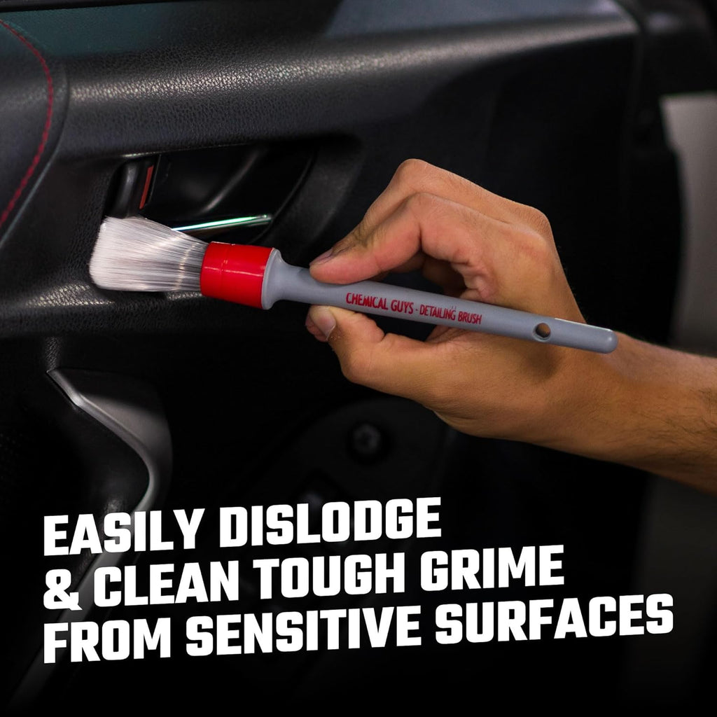 All in the Details Interior Detailing Brush Set - 3-Piece Soft & Durable Car Detailing Brushes for Vents, Consoles