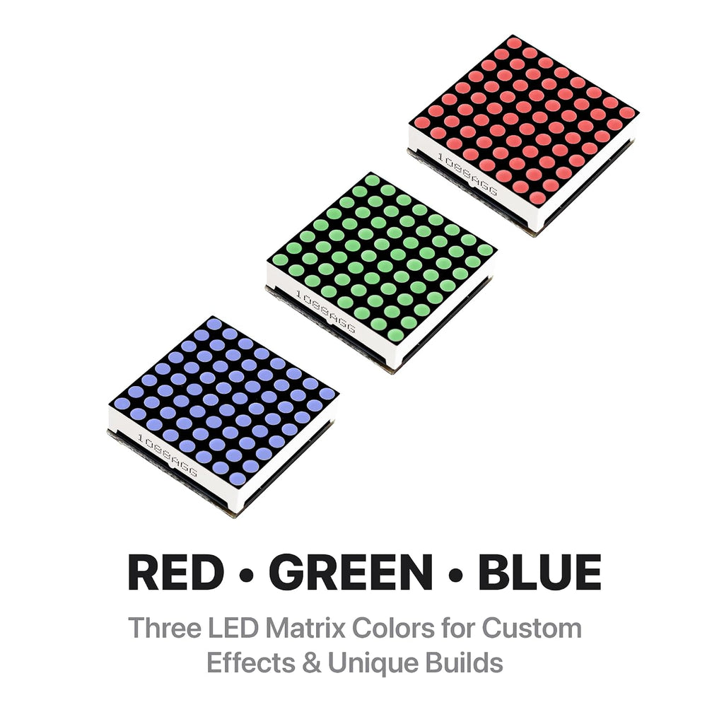 Lonely Binary 3-Pack 8x8 LED Matrix MAX7219 3-Color for C++ & ESP32