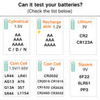 Battery Tester for AA AAA C D 9V & Household Batteries Battery Checker