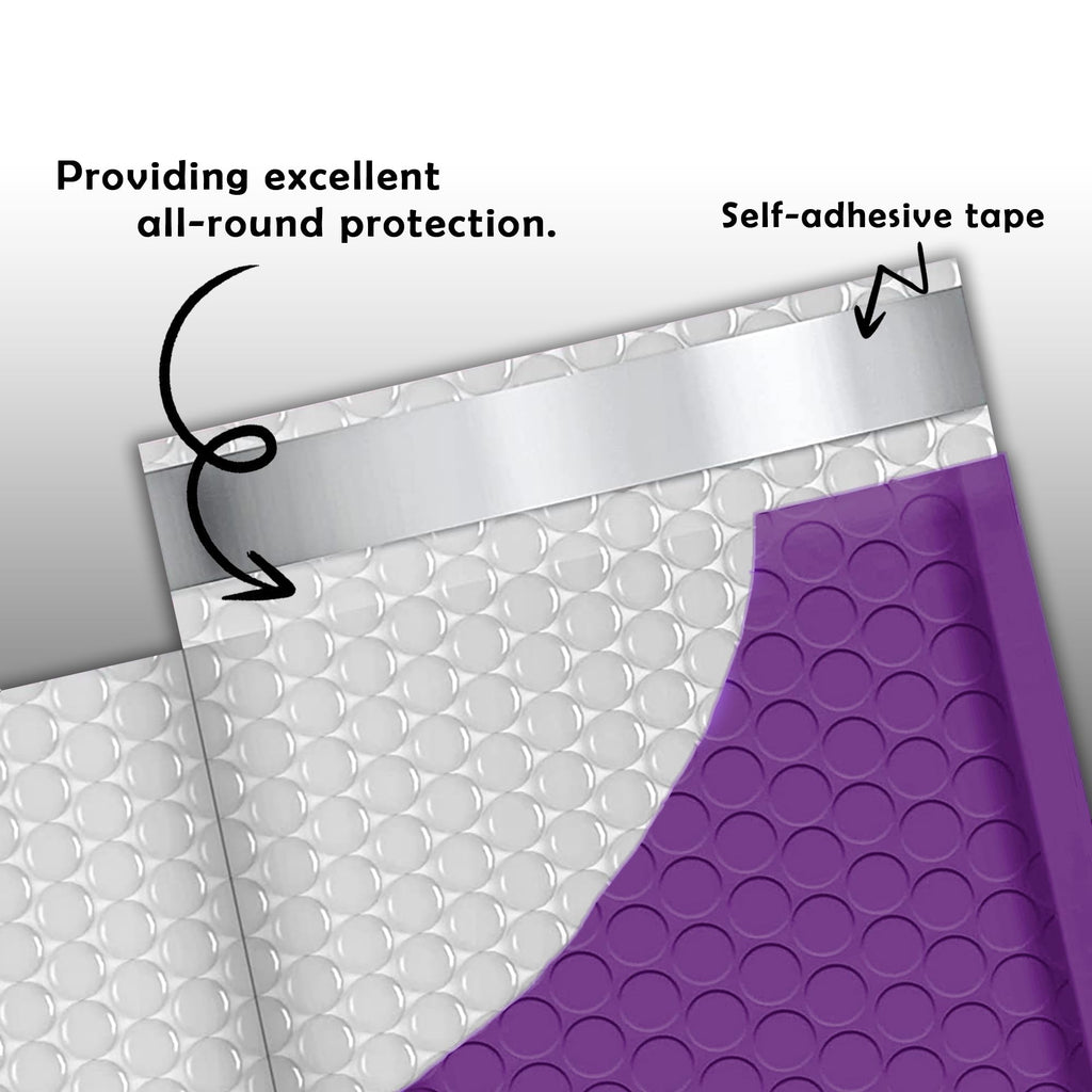 Purple Poly Bubble Mailers 6x10 25 Pack Usable 6x9