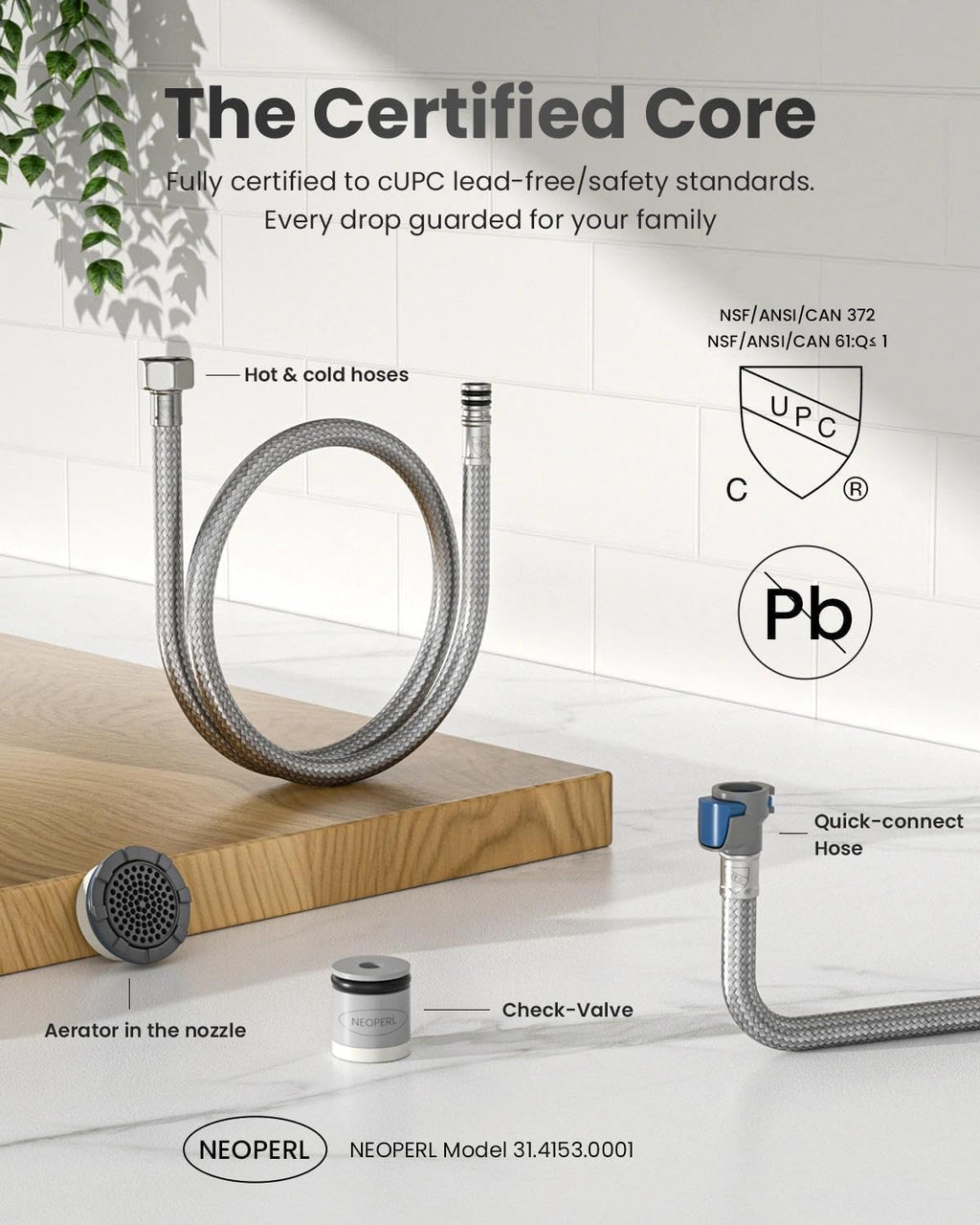 Matte Black Kitchen Faucet with Pull Down Sprayer