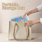 Board Game Storage, 3 Pack Stackable Board Game Storage Containers with Snap Tight Latch Lid, Portable Plastic Case