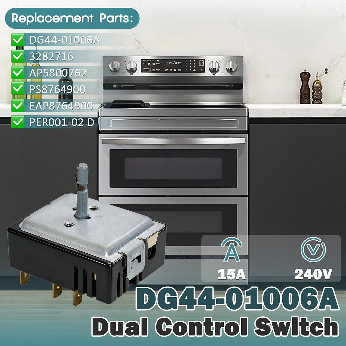 DG44-01006A PER001-02 D Range Regulator, Fits for Samsung Range/Ovens