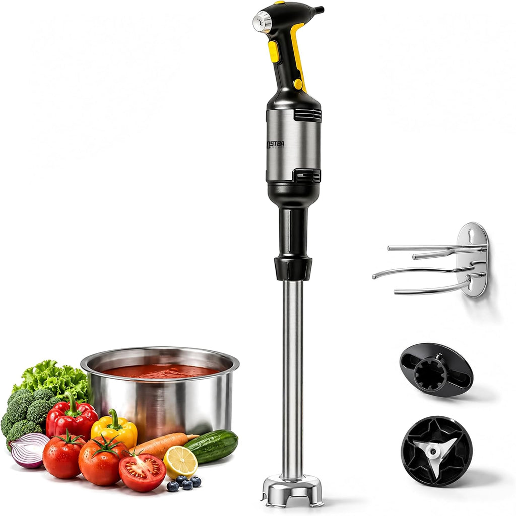 750W Commercial Immersion Blender, 20-Inch Variable Speed Hand Mixer