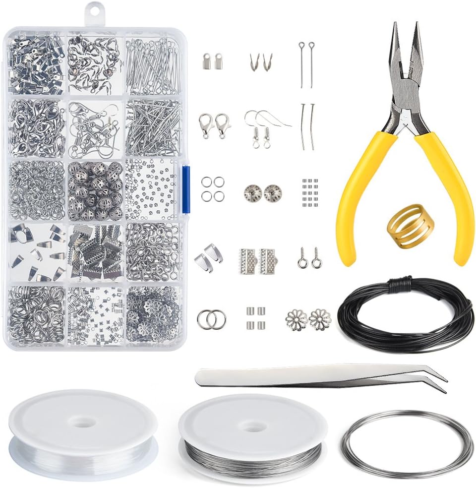 Jewelry Making Kit Jewelry Findings Starter Kit | Jewelry Beading Making and Repair Tools Kit